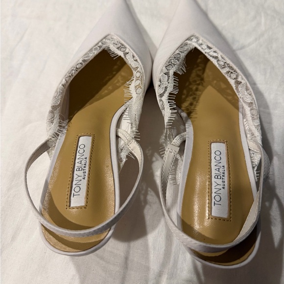 Tony Bianco Kenzie Slingback Kitten Heels White - Picture 5 of 5